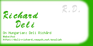 richard deli business card
